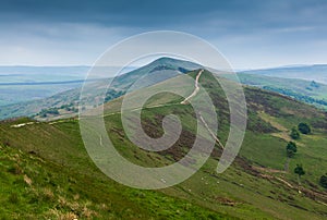 Mam Tor Derbyshire England with stormy sky photo
