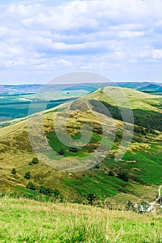 Mam Tor hill near Castleton and Edale in the Peak District Natio