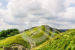 Mam Tor hill near Castleton and Edale in the Peak District National Park photo