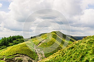 Mam Tor hill near Castleton and Edale in the Peak District National Park