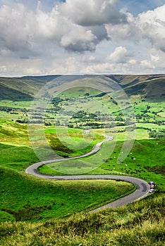 Mam Tor hill near Castleton and Edale in the Peak District Natio photo
