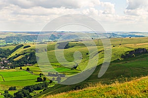 Mam Tor hill near Castleton and Edale in the Peak District Park