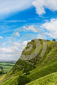 Mam Tor hill near Castleton and Edale in the Peak District Park