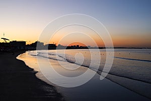 Mamaia beach at sunset