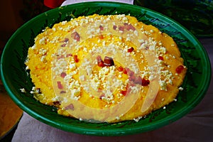 Mamaliga,  Romanian traditional food from Salaj photo