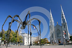Maman by Louise Bourgeois and the Notre Dame Cathe