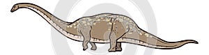 mamenchisaurus dinosaur ancient vector illustration transparent background