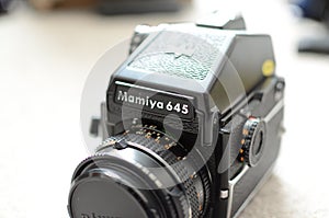 Mamiya 645 medium format film camera