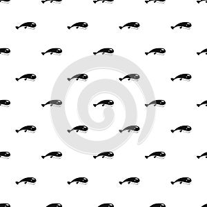 Mammal whale pattern seamless vector