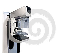 Mammogram device 3D rendering  for screening breast cancer in hospital on white background