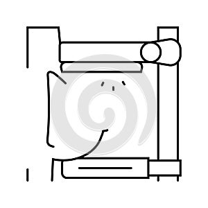 mammogram gynecologist line icon vector illustration