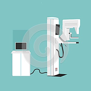 Mammography Machine Vector Illustration. Woman s Diagnostics and Health concept.