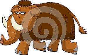 Mammoth Animal Cartoon Character Running