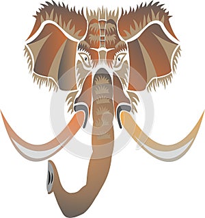 Mammoth as a symbol, emblem, sign photo