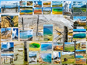 Mammoth Hot Springs Collage