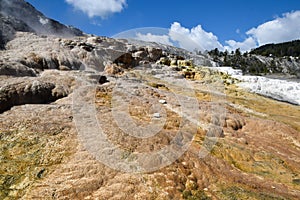 Mammoth Hot Springs, Yellowstone National Park and Preserve, USA.