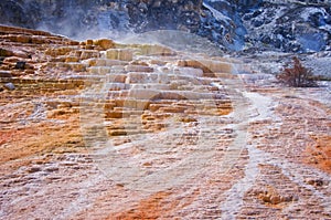 Mammoth hot springs, Yellowstone National Park USA