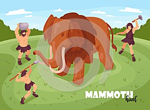 Mammoth Hunt Isometric Background