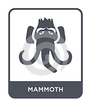 mammoth icon in trendy design style. mammoth icon isolated on white background. mammoth vector icon simple and modern flat symbol