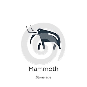 Mammoth icon vector. Trendy flat mammoth icon from stone age collection isolated on white background. Vector illustration can be