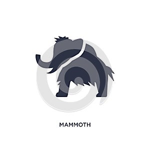 mammoth icon on white background. Simple element illustration from stone age concept