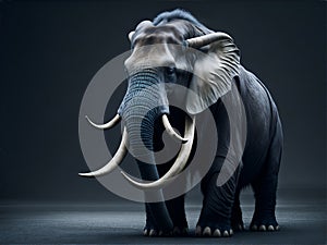 Mammoth isolated. Ai Generated