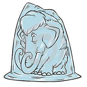 Mammoth permafrost ice Age cartoon illustration photo