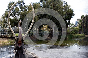 Mammoth sculpture at the La Brea Tar Pits