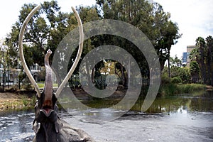 Mammoth sculpture at the La Brea Tar Pits photo
