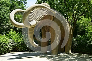 Mammoth sculpture at Parc de la Ciutadella in Barcelona, Spain