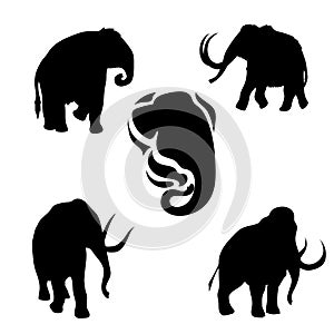 Mammoth set vector