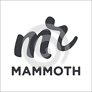 Mammoth vector logo from the initials