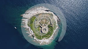 Mamula island in Boka Bay, Montenegro. photo