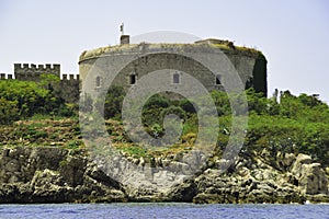 Mamula on the island at the entrance to the Bay of Kotor, Adriatic Sea, Montenegro