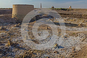 Mamun II Minaret in the ancient Konye-Urgench, Turkmenista