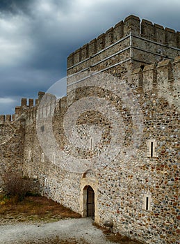 Mamure Castle, medieval castle crenellations,embrasures,parapet and merlons