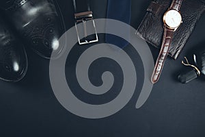 Man accessorise  on table