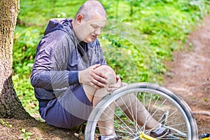 Man in accident with bicycle