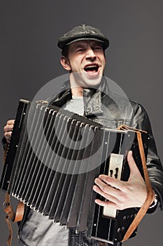 Man with accordion