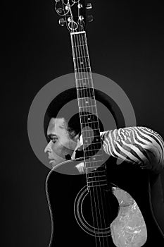 Man and acoustic guitar