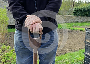 Man on an Allotment Prepaired for Cultivation