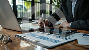 The man analyzing financial data.AI generated image