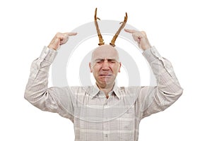 Man with antlers