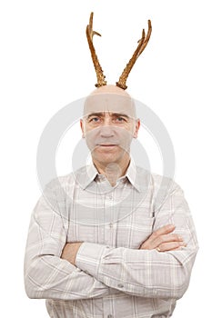 Man with antlers