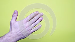 Man applauding and showing thumbs up signs