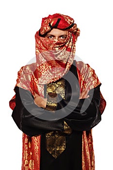 Man with an Arabian costume. carnival