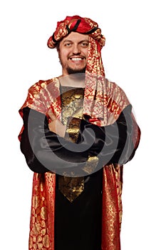 Man with an Arabian costume. carnival