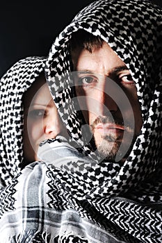 Man with arabic palestinian