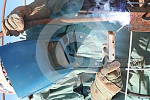 Man Arc welding