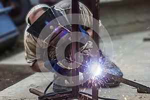 Man Arc welding